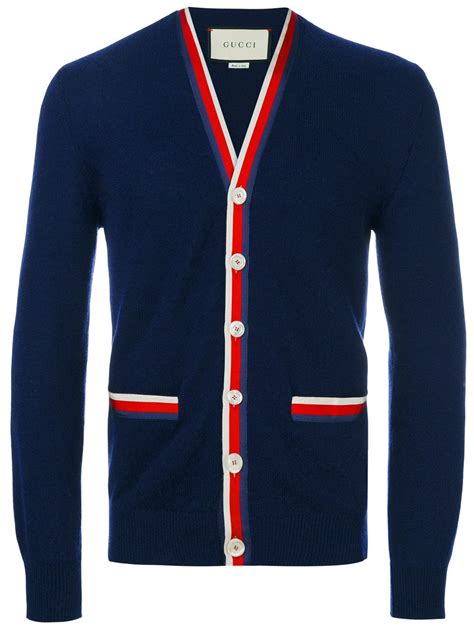 cardigan gucci uomo blu|gucci men's cardigan sale.